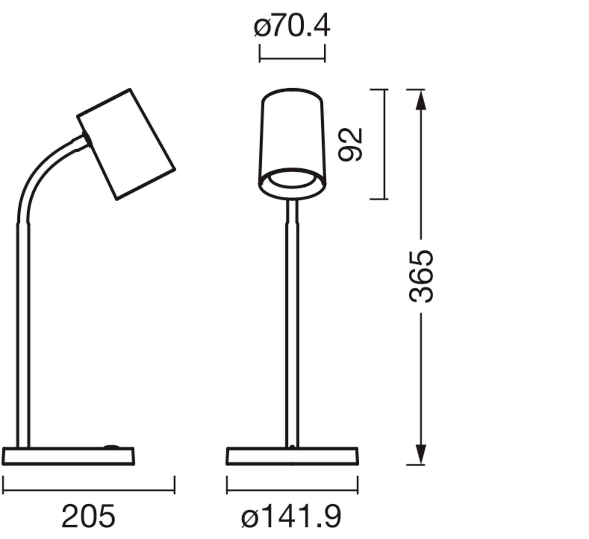 OSRAM HOMELIGHTING Office Line Desk Trapezium GU10 Black 4099854464331 Schreibtischleuchte Schwarz