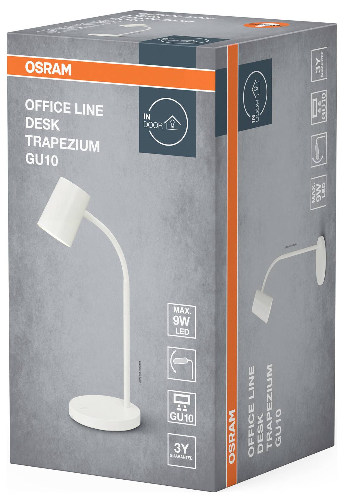 OSRAM HOMELIGHTING Office Line Desk Trapezium GU10 White 4099854464355 Schreibtischleuchte Weiß