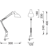 OSRAM HOMELIGHTING Office Line Desk Pear Clip E27 Black 4099854464614 Klemmleuchte Schwarz OSRAM HOMELIGHTING Office Line Desk Pear Clip E27 Black 4099854464614 Klemmleuchte Schwarz