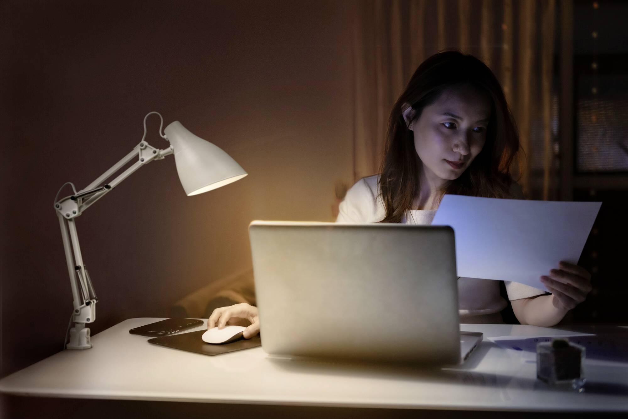 OSRAM HOMELIGHTING Office Line Desk Pear Clip E27 White 4099854464669 Klemmleuchte Weiß