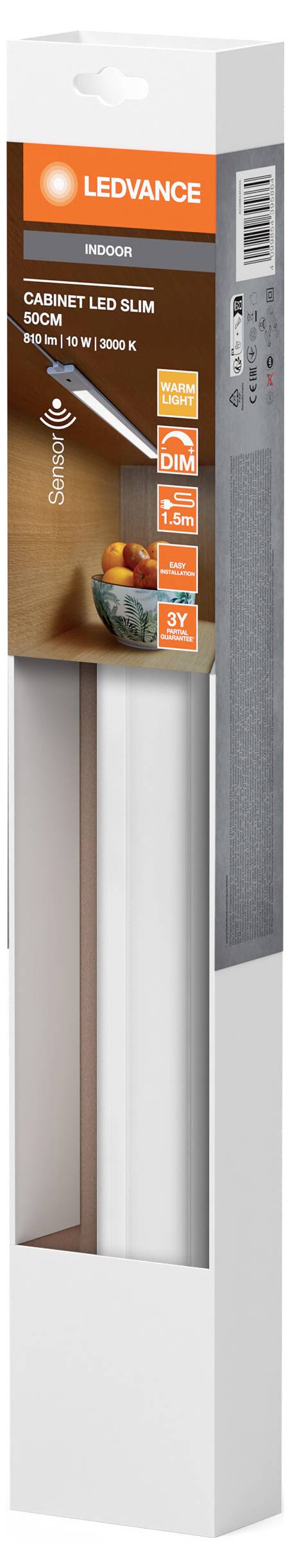 LEDVANCE Cabinet LED Slim Sensor 500mm LED-Unterbauleuchte mit Bewegungsmelder