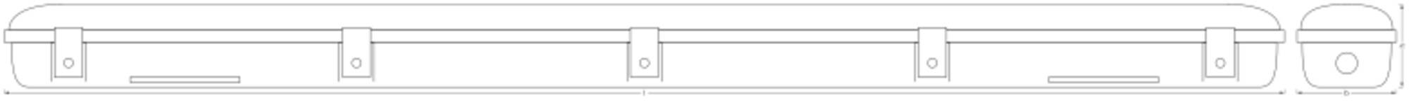 OSRAM HOMELIGHTING Submarine Sensor 120cm 16W 4000K LED-Feuchtraum-Wannenleuchte mit Bewegungsmelder