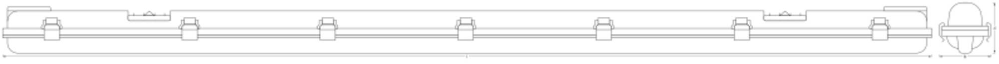 OSRAM HOMELIGHTING Submarine Sensor 120cm 16W 4000K LED-Feuchtraum-Wannenleuchte mit Bewegungsmelder