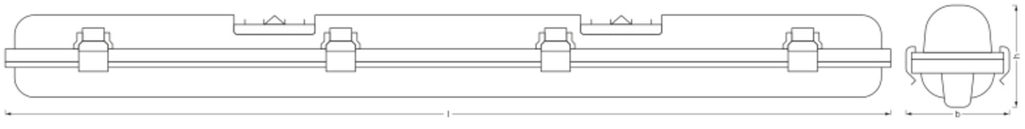 OSRAM HOMELIGHTING Submarine Sensor 120cm 16W 4000K LED-Feuchtraum-Wannenleuchte mit Bewegungsmelder