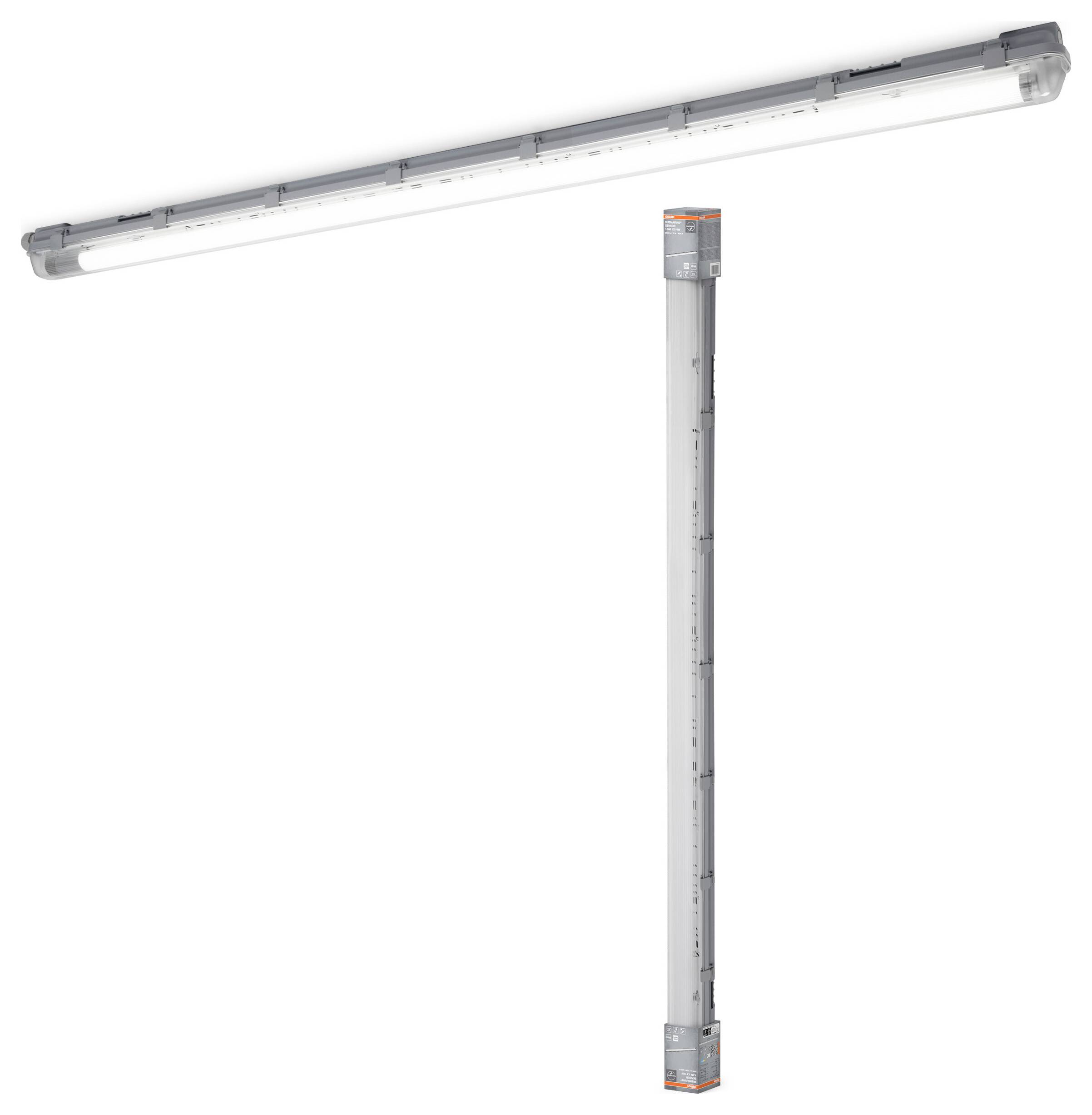 OSRAM HOMELIGHTING Submarine Sensor 150cm 19W 4000K LED-Feuchtraum-Wannenleuchte mit Bewegungsmelder