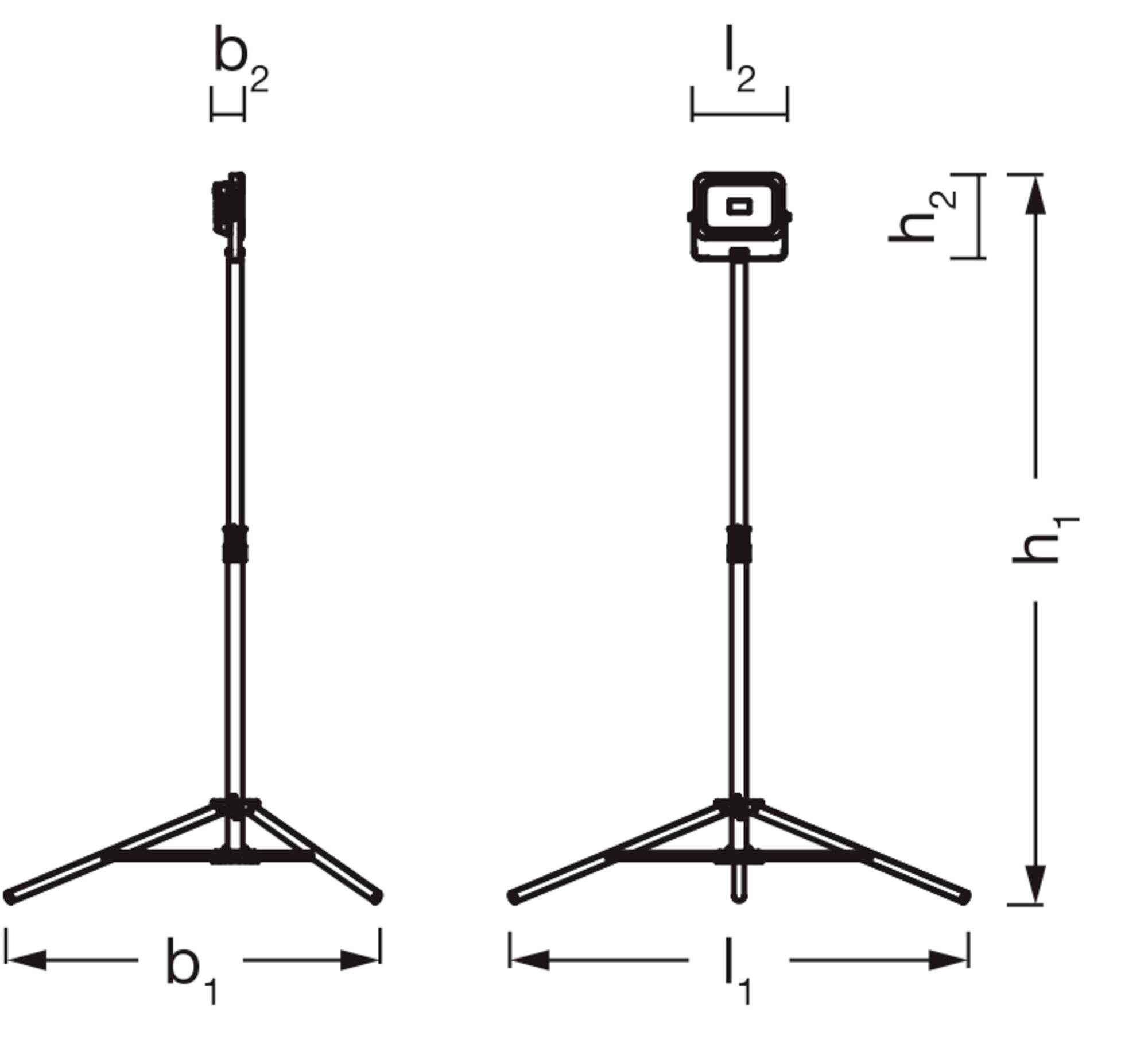 OSRAM HOMELIGHTING LED Worklight Value Tripod Battery 1x20W 865 Baustrahler