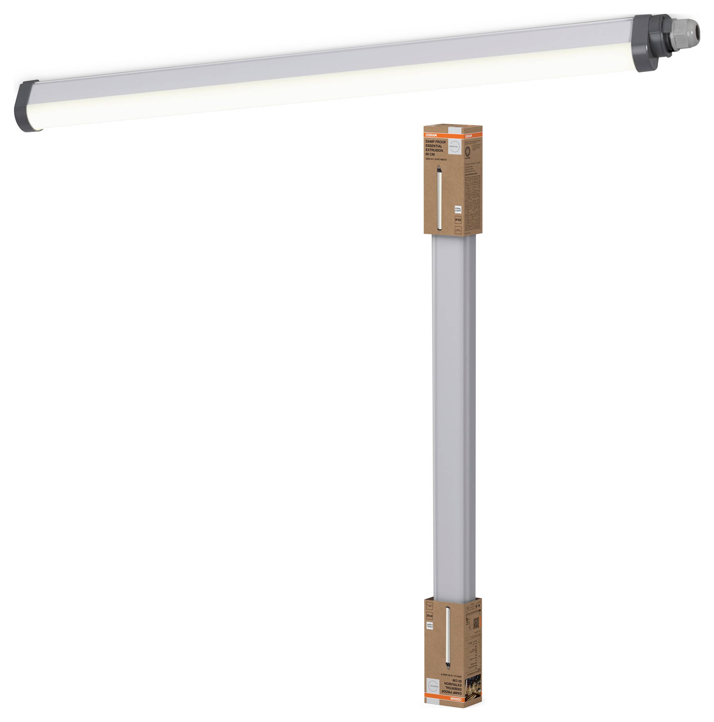 OSRAM HOMELIGHTING Damp proof Essential Extrusion 18W 600mm 840 LED-Feuchtraumleuchte