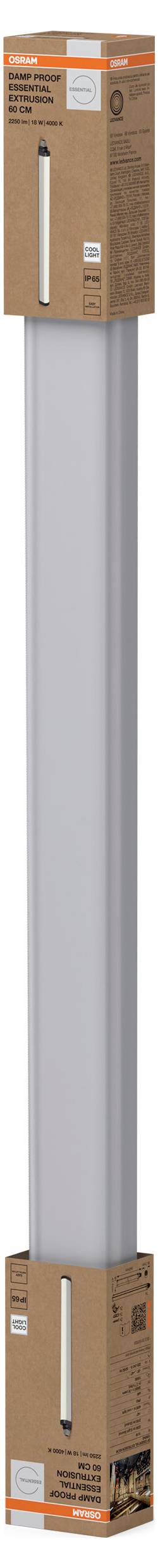 OSRAM HOMELIGHTING Damp proof Essential Extrusion 18W 600mm 840 LED-Feuchtraumleuchte