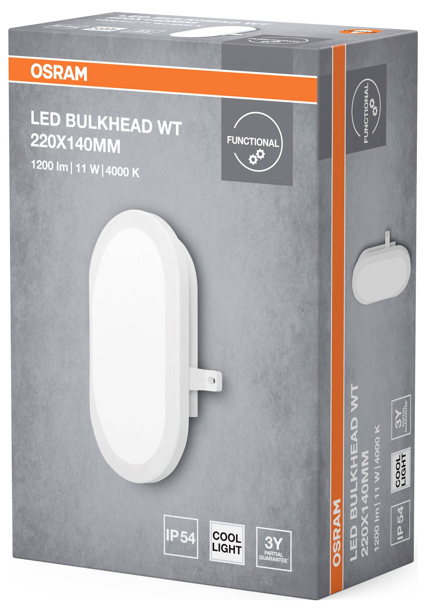 OSRAM HOMELIGHTING LED Bulkhead 11W 4000K White LED-Wandleuchte