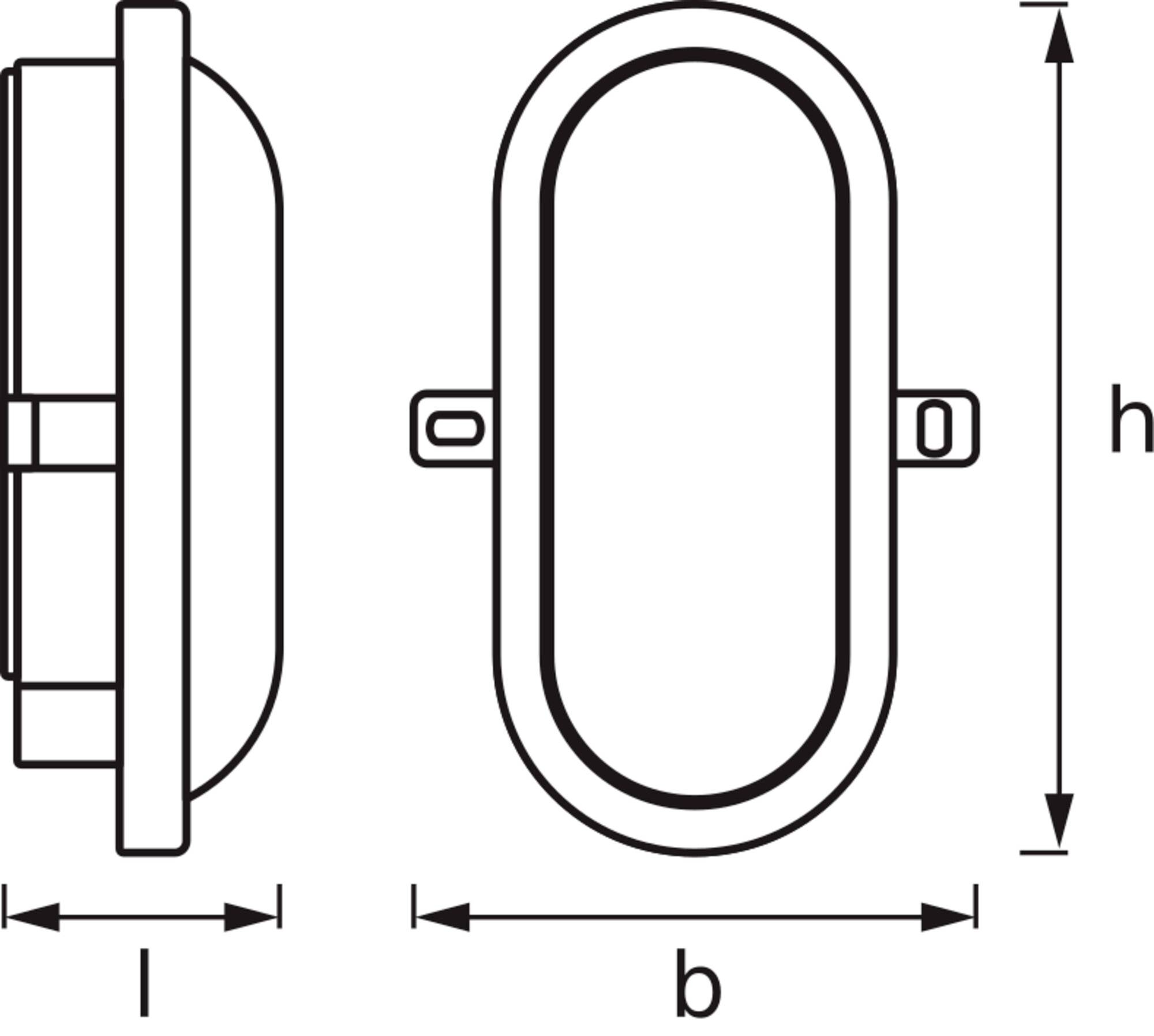 OSRAM HOMELIGHTING LED Bulkhead 11W 4000K White LED-Wandleuchte