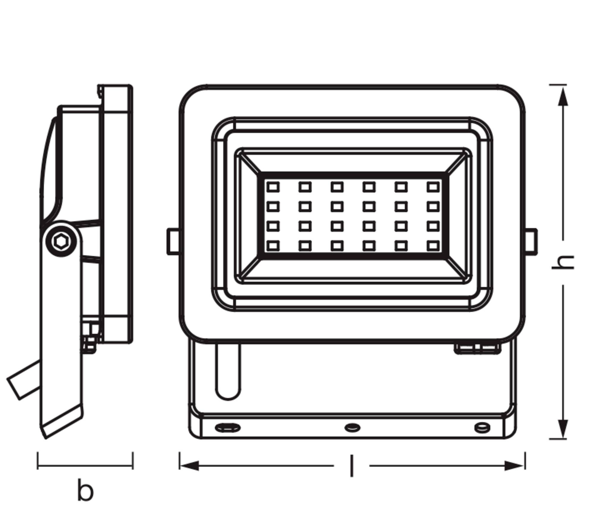 OSRAM HOMELIGHTING Floodlight EA 5W 840 Dark Grey 4099854429552 Außenstrahler