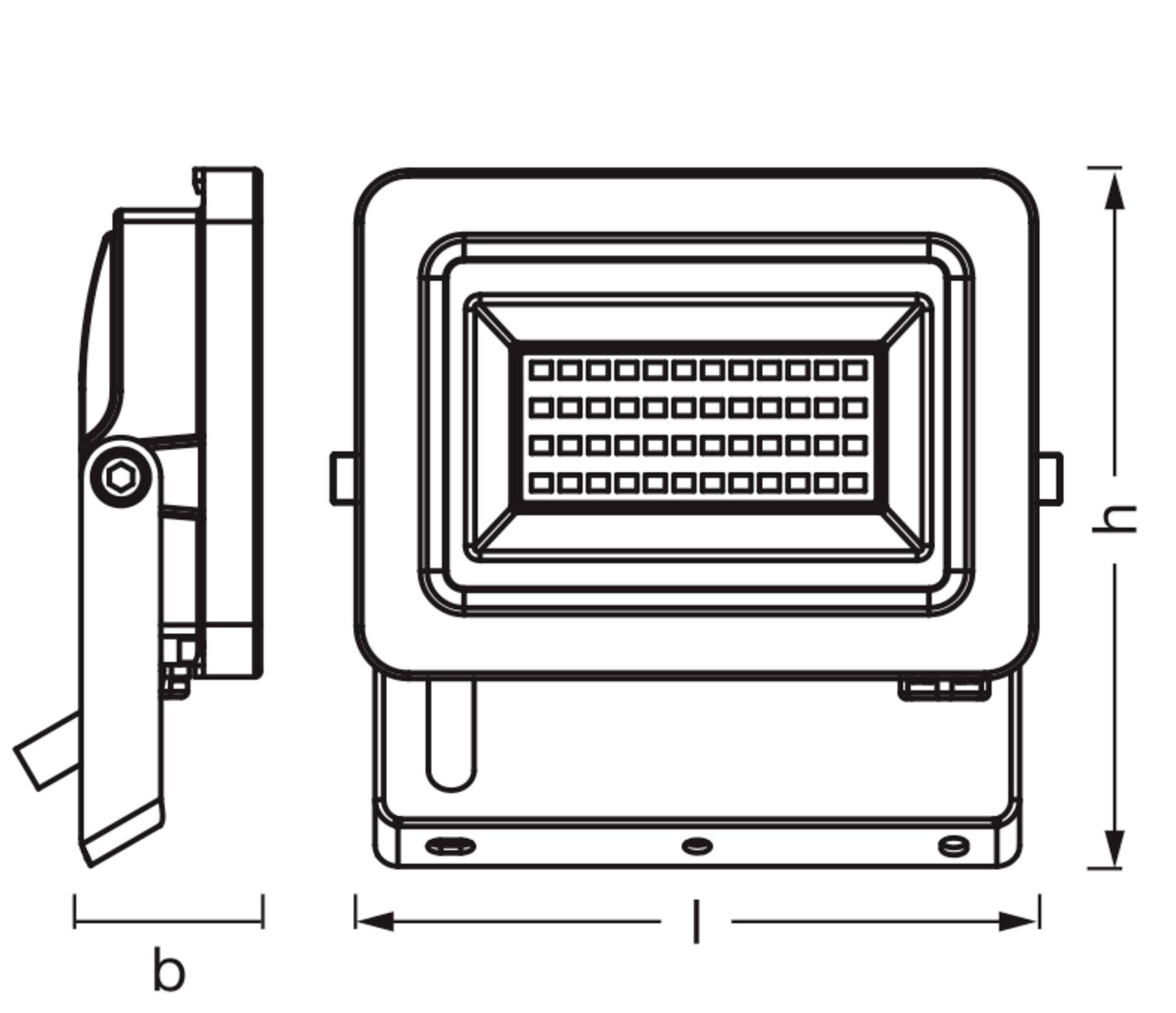 OSRAM HOMELIGHTING Floodlight EA 10W 840 Dark Grey​ 4099854429491 Außenstrahler