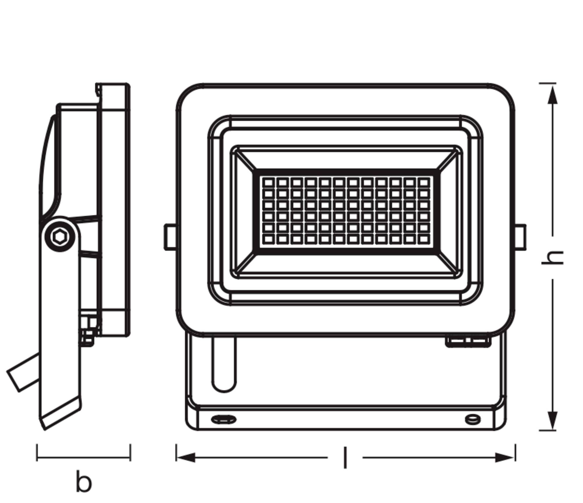 OSRAM HOMELIGHTING Floodlight EA 15W 840 Dark Grey​ 4099854429514 Außenstrahler