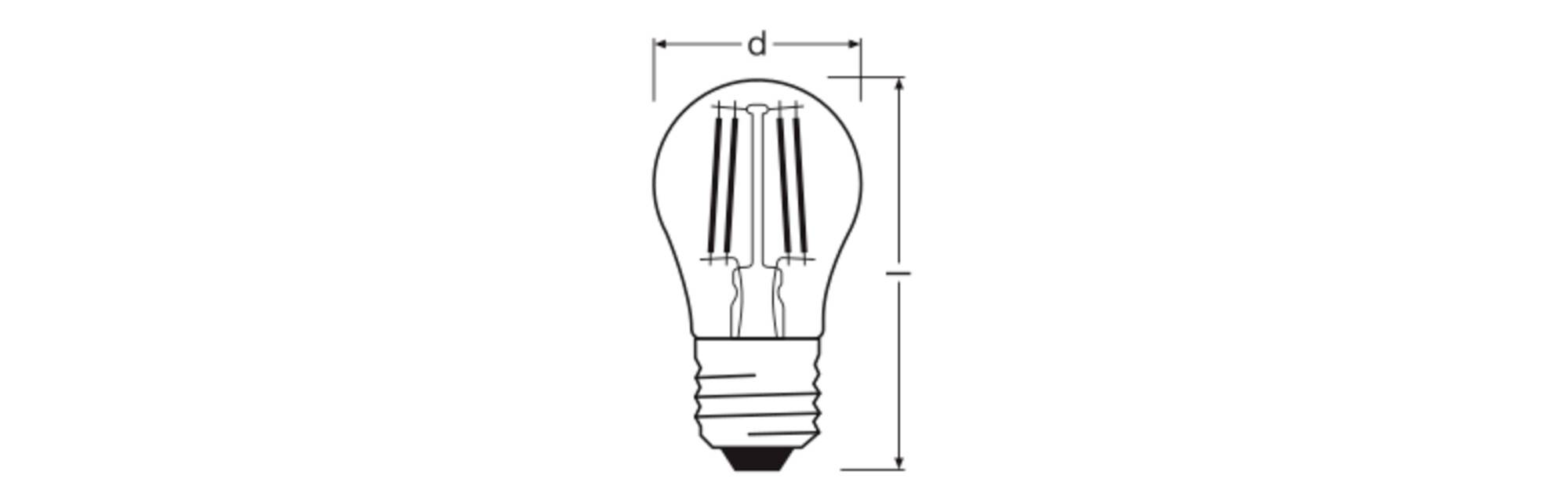 OSRAM HOMELIGHTING 4099854443947 LED EEK D (A - G) E27 3.4W Warmweiß (Ø x H) 45.00mm x 45.00mm 1St.