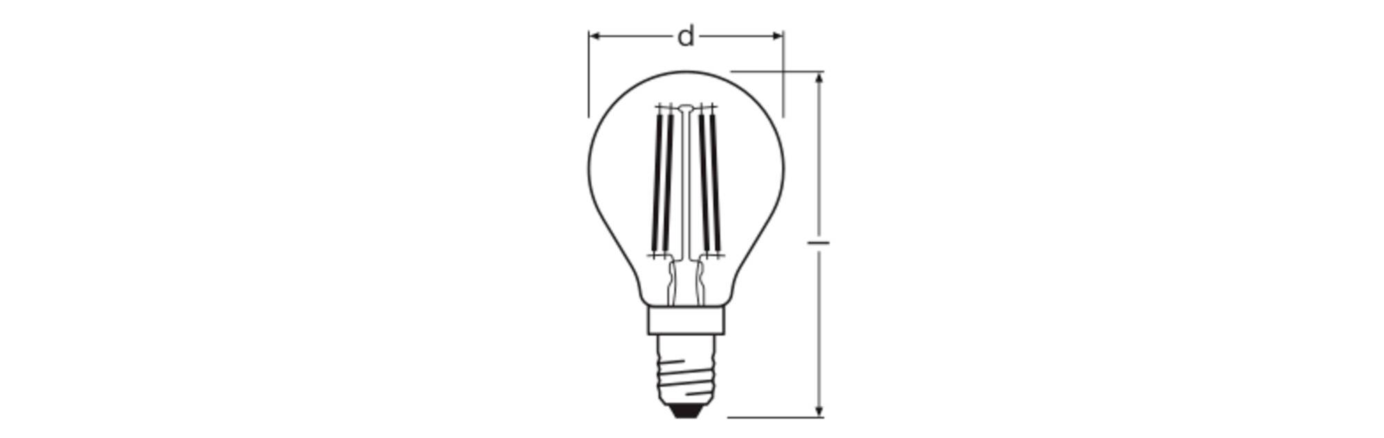 OSRAM HOMELIGHTING 4099854444814 LED EEK D (A - G) E14 3.4W Warmweiß (Ø x H) 45.00mm x 45.00mm 1St.