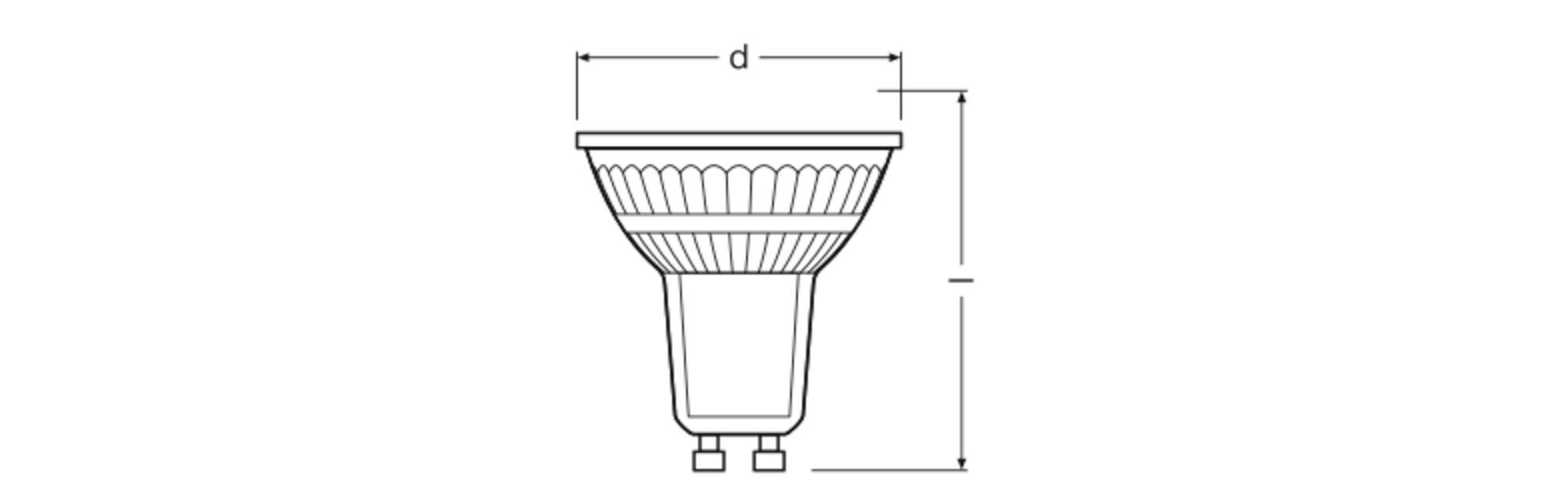 OSRAM HOMELIGHTING 4099854457487 LED-Reflektorlampe EEK E (A - G) GU10 3.7 W Warmweiß (Ø x H) 50.00 mm x 50.00 mm 1 St.