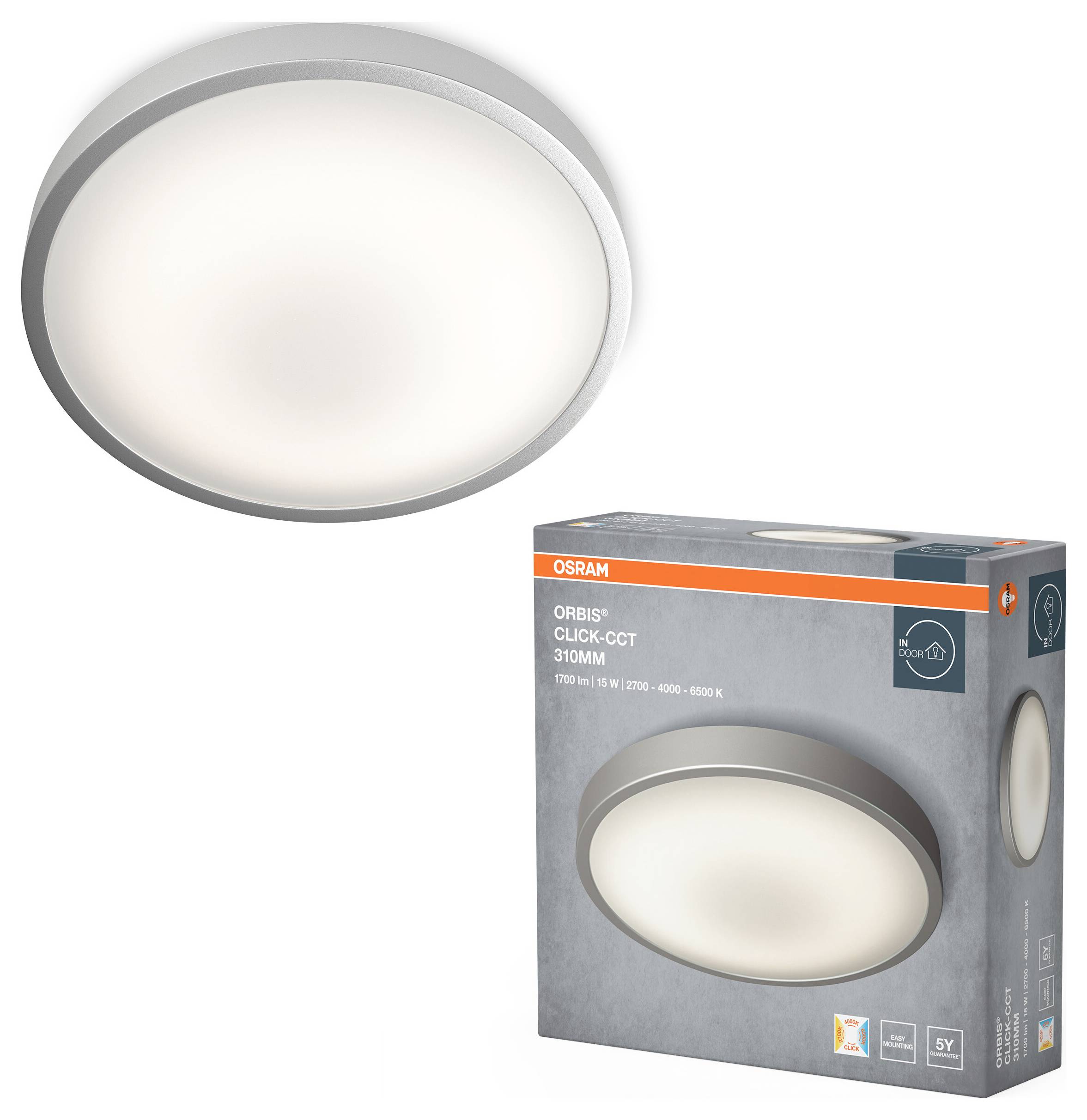 OSRAM HOMELIGHTING Orbis Click-CCT 310mm 14W 4099854446870 LED-Außenwandleuchte 15.00W Weiß