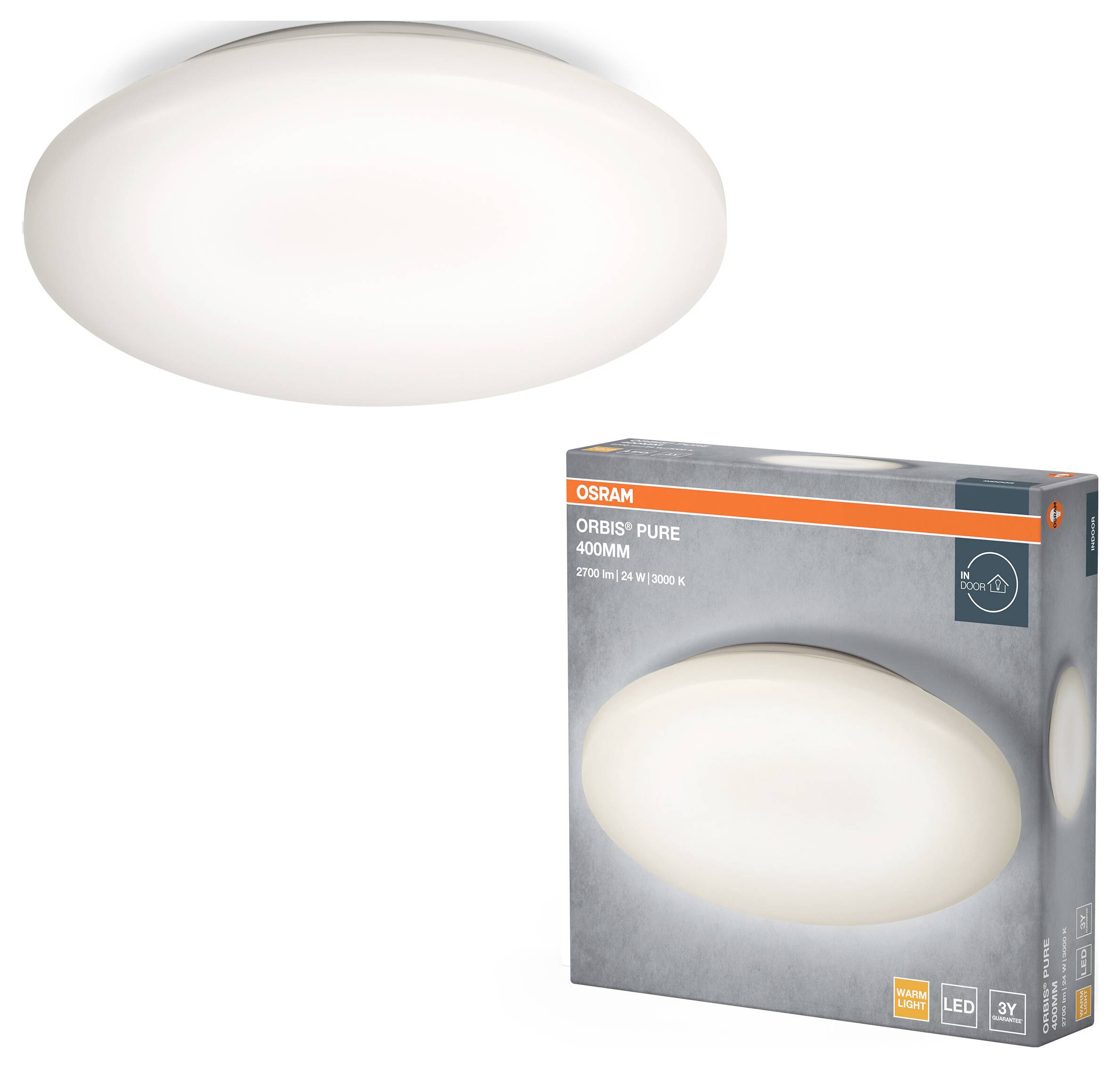 OSRAM HOMELIGHTING Orbis Pure 400mm 24W 4099854450044 LED-Außenwandleuchte 24.00W Weiß