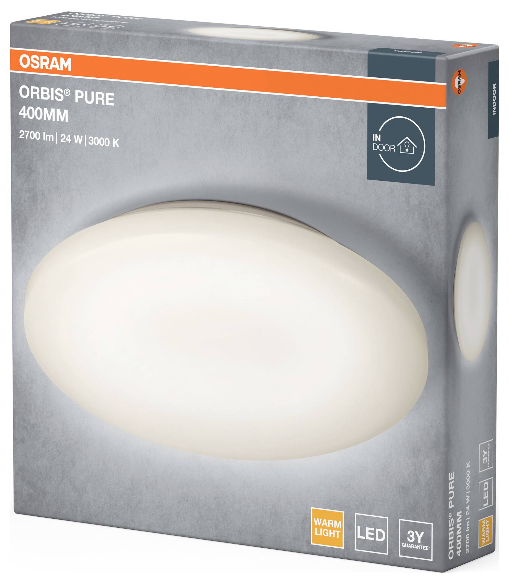 OSRAM HOMELIGHTING Orbis Pure 400mm 24W 4099854450044 LED-Außenwandleuchte 24.00W Weiß