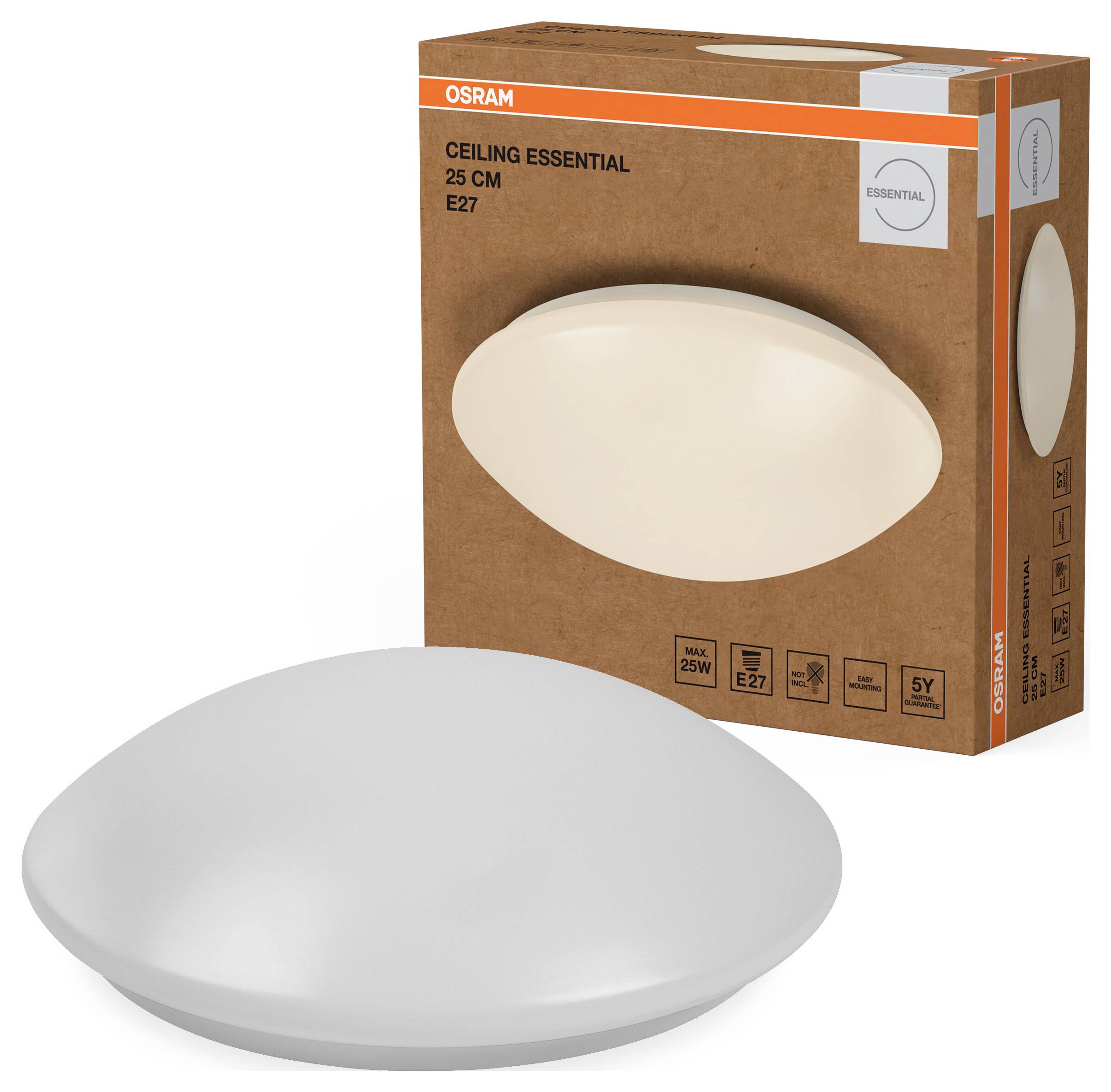 OSRAM HOMELIGHTING Ceiling Essential 250mm E27 4099854444609 LED-Außenwandleuchte Weiß
