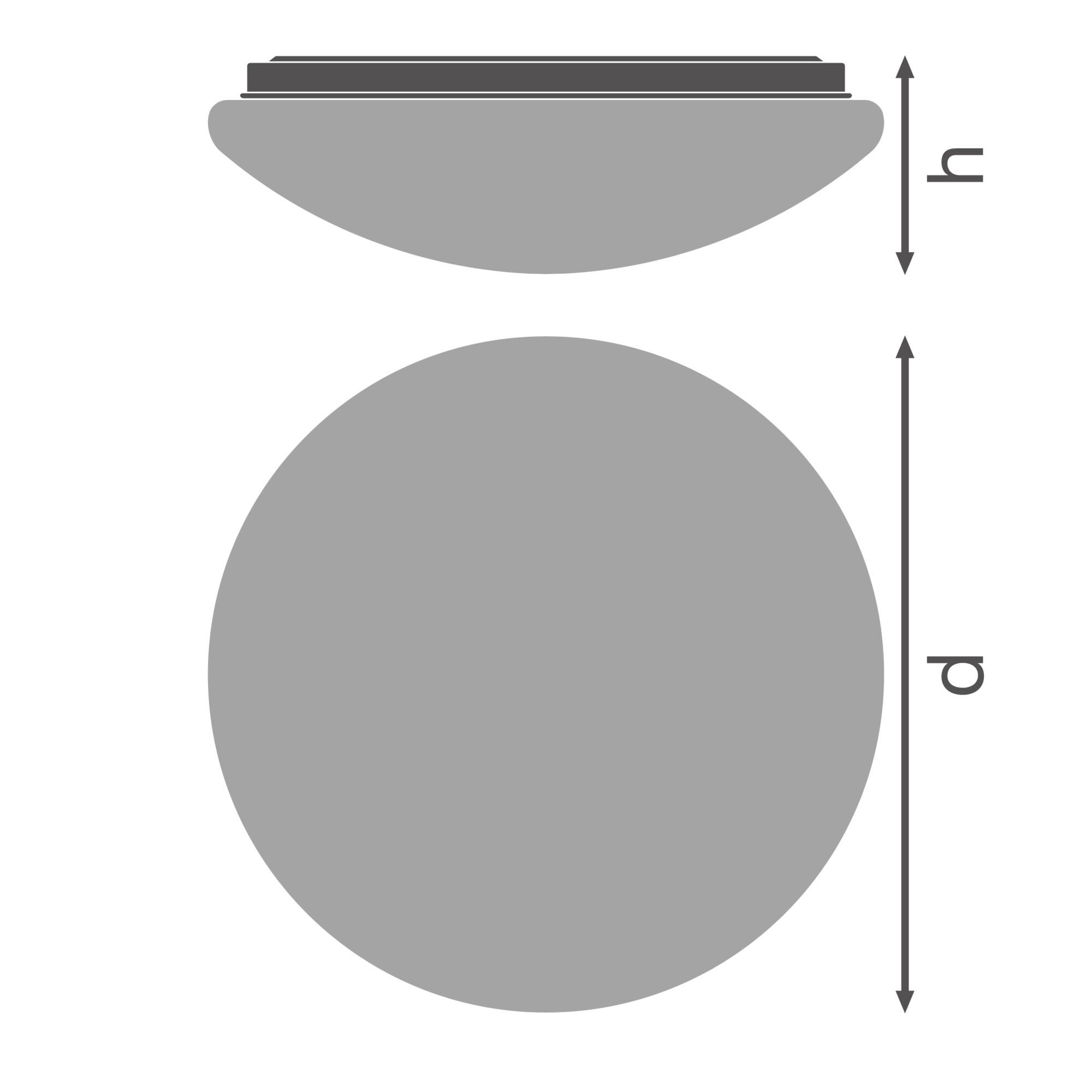 OSRAM HOMELIGHTING Ceiling Essential 250mm E27 4099854444609 LED-Außenwandleuchte Weiß