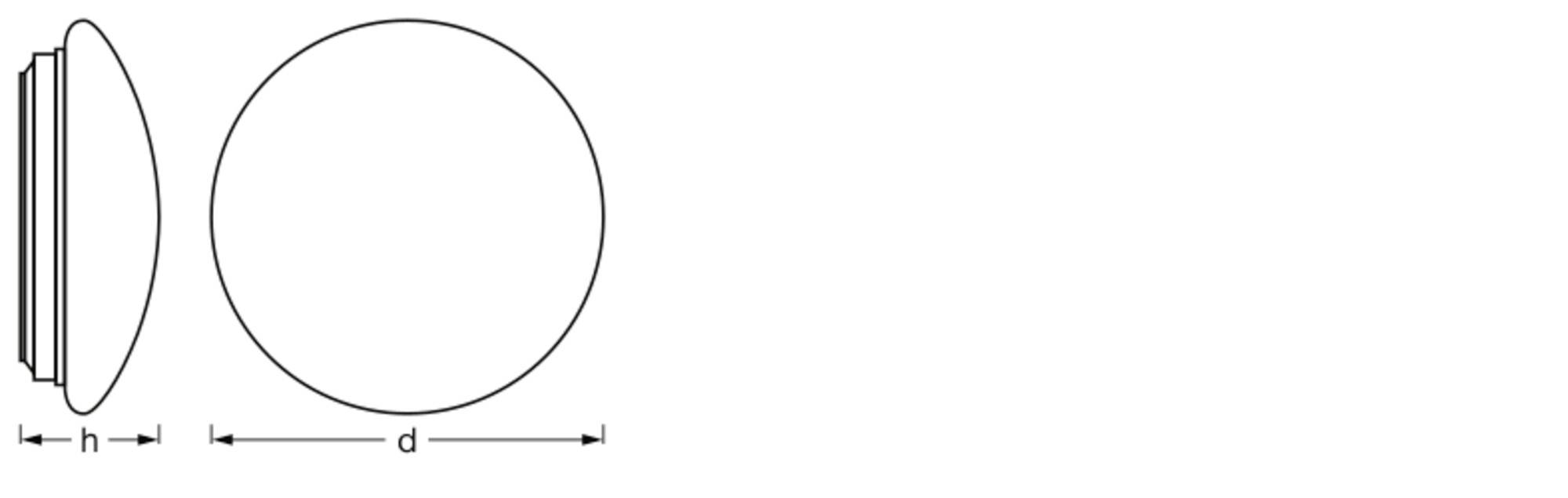 OSRAM HOMELIGHTING Ceiling Essential 350mm 2xE27 4099854444623 LED-Außenwandleuchte Weiß