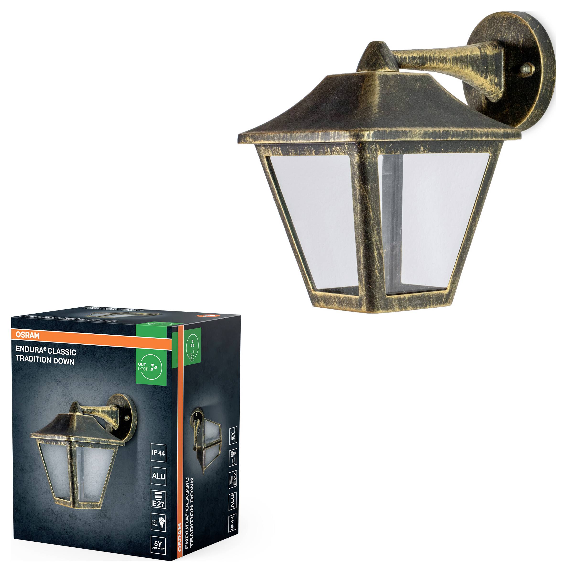OSRAM HOMELIGHTING ENDURA Classic Tradition Down E27 Gold 4099854452352 LED-Außenwandleuchte