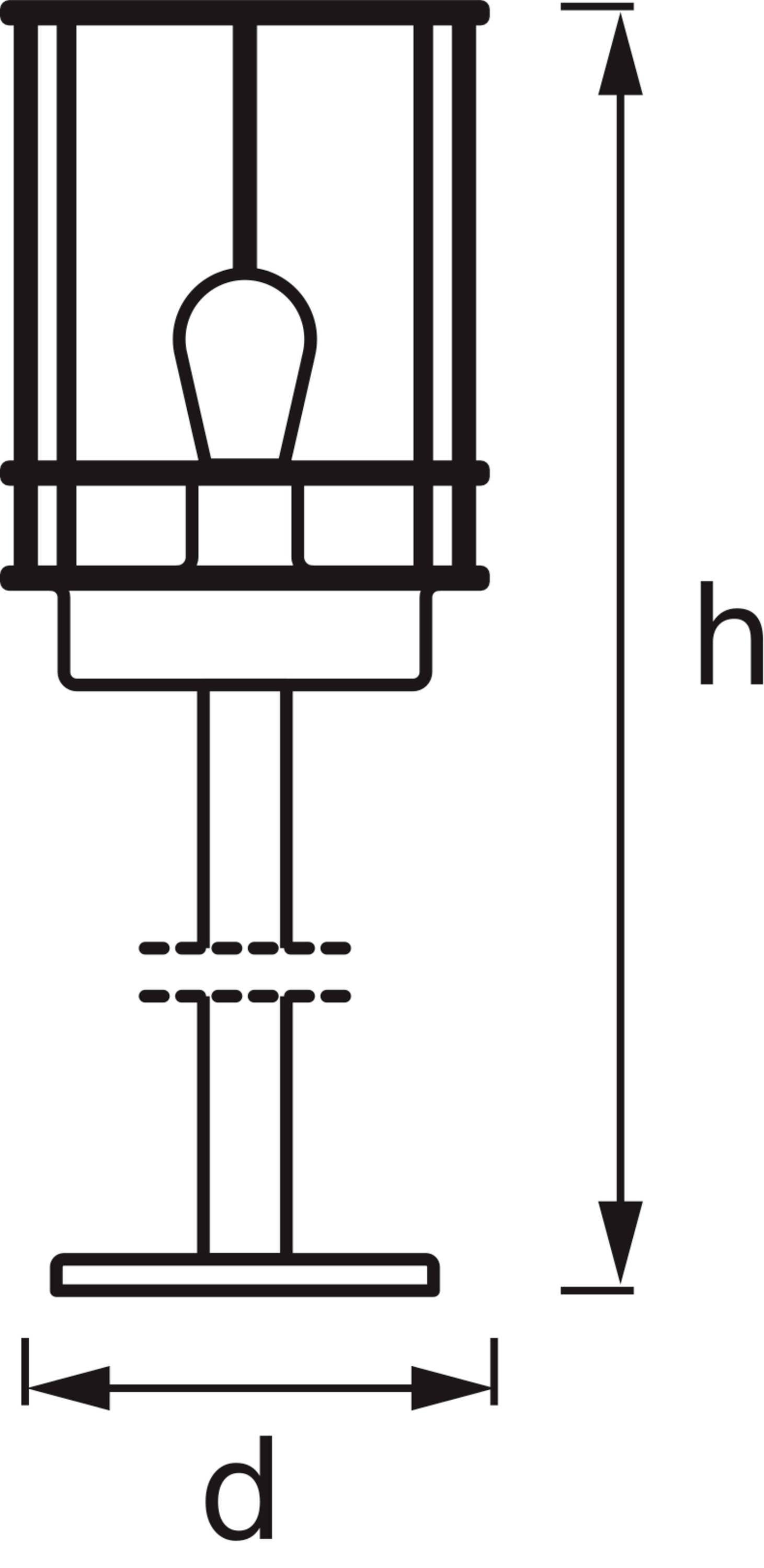 OSRAM HOMELIGHTING ENDURA Classic Post 55cm E27 4099854452239 LED-Außenwandleuchte E27 Steel