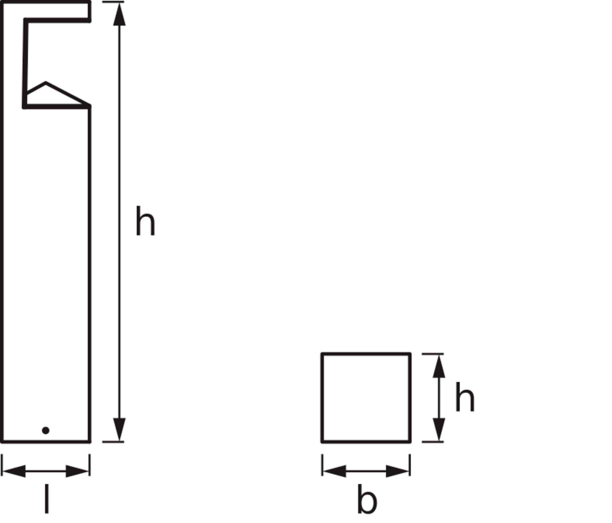 OSRAM HOMELIGHTING ENDURA Style Pyramid 50cm Post 9W 4099854461743 LED-Außenwandleuchte