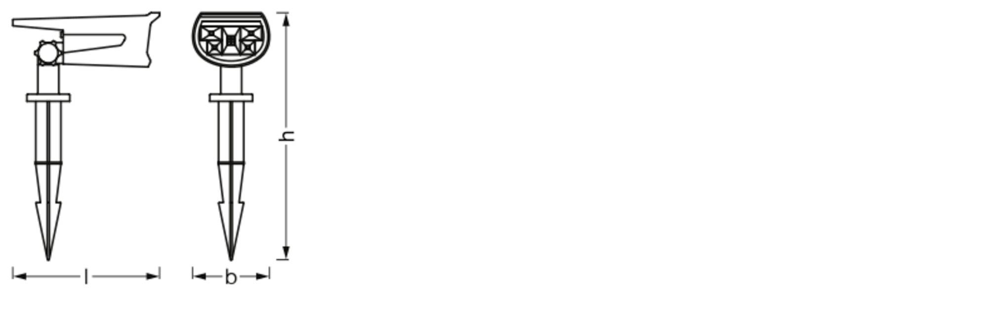 OSRAM HOMELIGHTING ENDURA Garden Solar Spot Wall + Spike RGB + W 4099854455636 LED-Außenwandleuchte