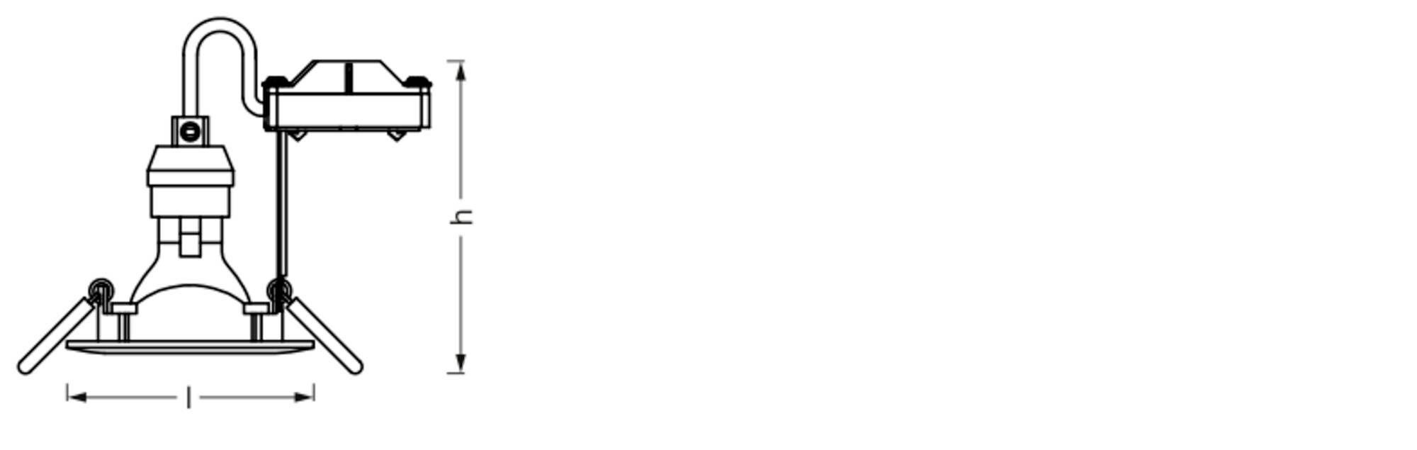 OSRAM HOMELIGHTING 4099854444494 Spotlight Recess Set Incl. Osram LED 4.3W GU10 White LED-Deckenleuchte 4.30 W Weiß