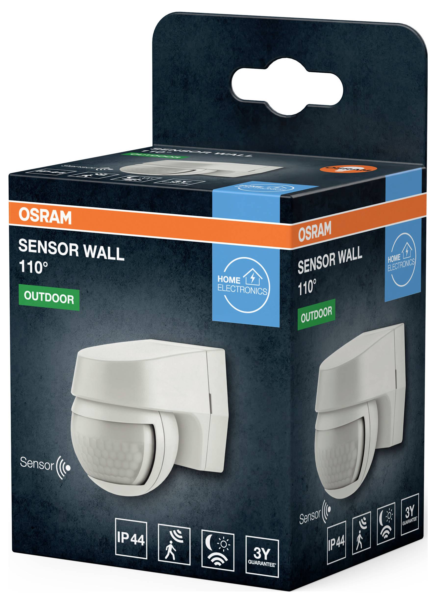 OSRAM HOMELIGHTING SENSOR WALL 110DEG IP44 WT 4099854454134 LED-Außenwandleuchte