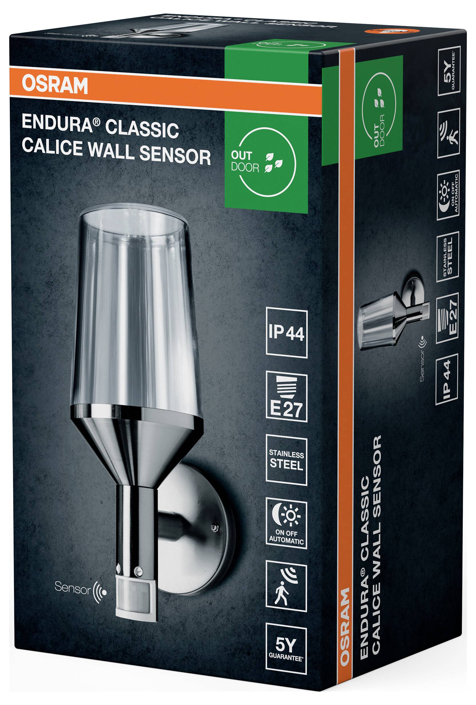 OSRAM HOMELIGHTING ENDURA Classic Calice Wall Sensor E27 4099854460852 LED-Außenwandleuchte
