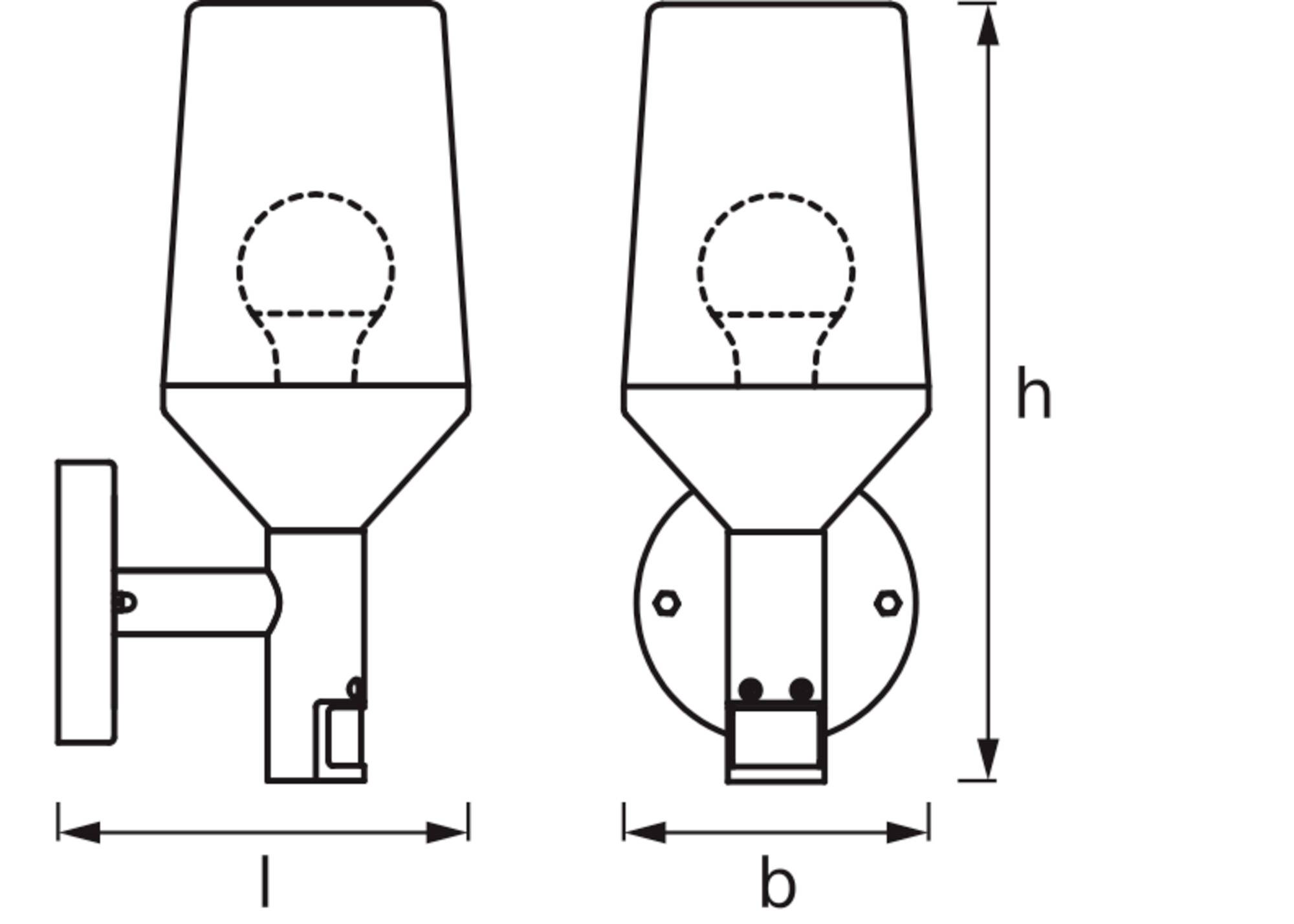 OSRAM HOMELIGHTING ENDURA Classic Calice Wall Sensor E27 4099854460852 LED-Außenwandleuchte