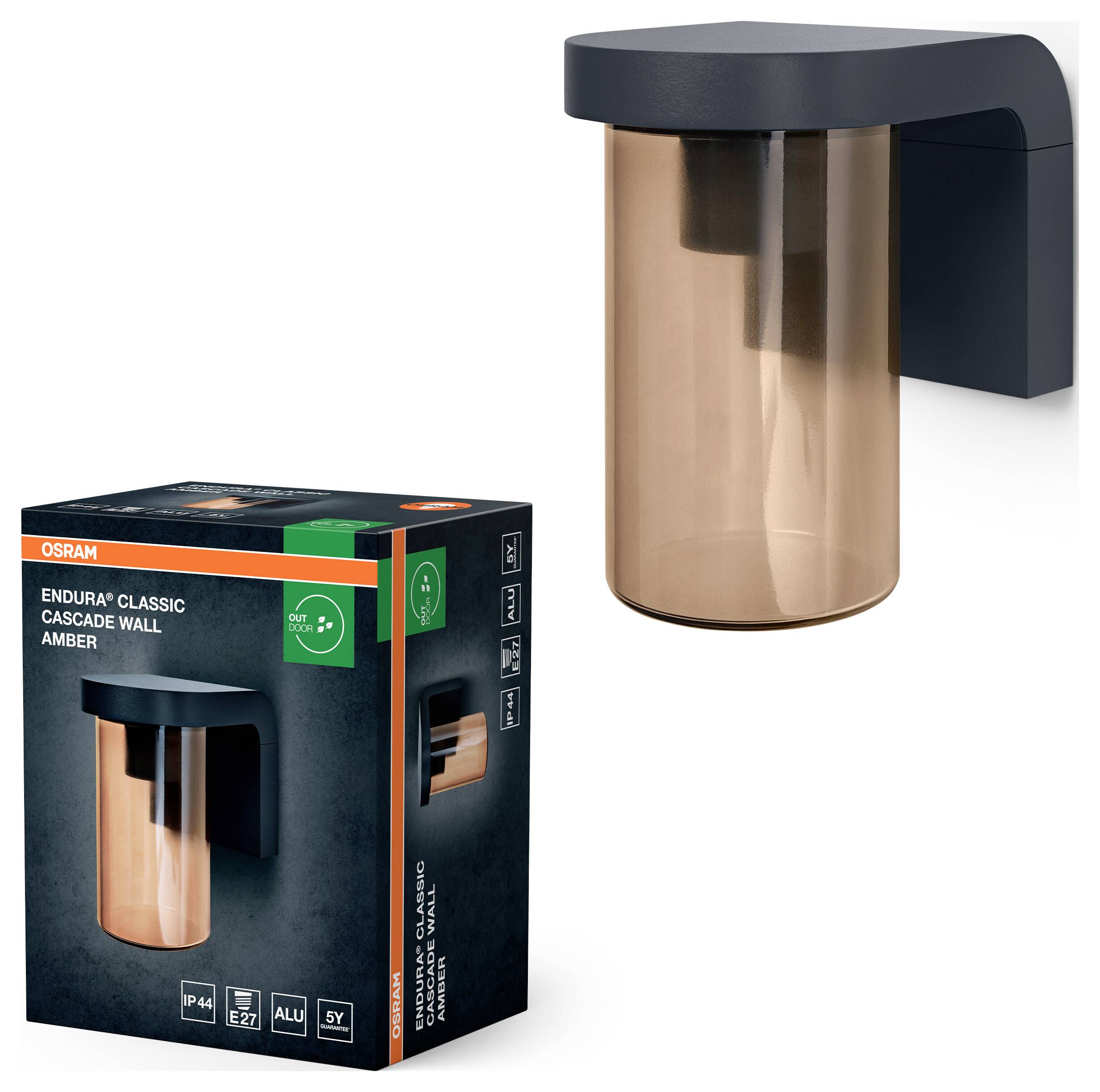 OSRAM HOMELIGHTING ENDURA Classic Cascade Wall E27 Amber 4099854461224 LED-Außenwandleuchte