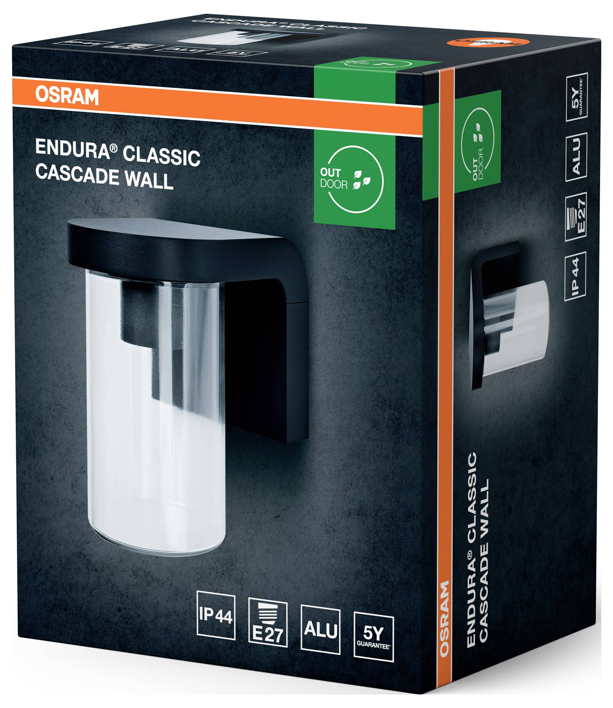 OSRAM HOMELIGHTING ENDURA Classic Cascade Wall E27 Clear 4099854461200 LED-Außenwandleuchte