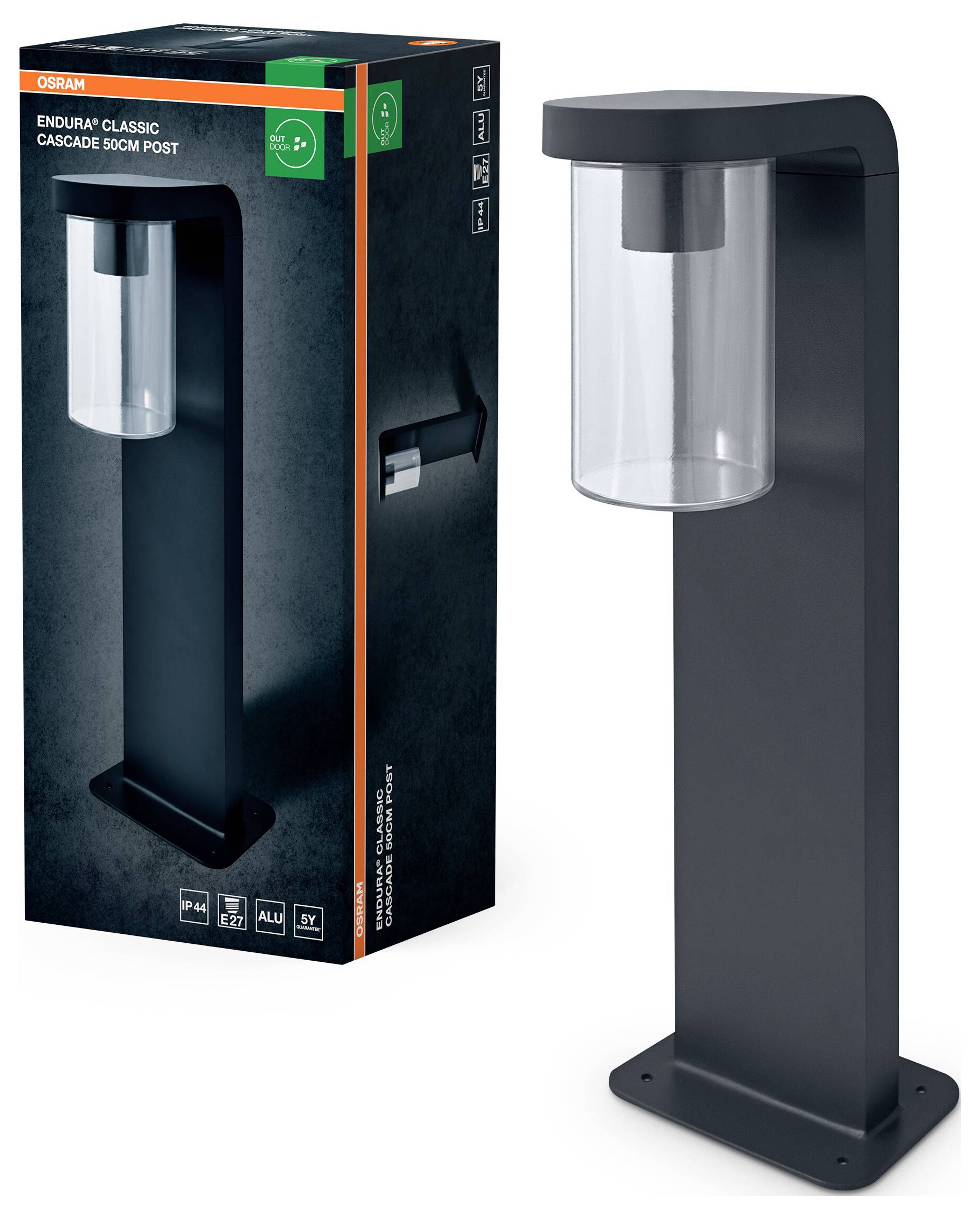 OSRAM HOMELIGHTING ENDURA Classic Cascade 50cm Post E27 Clear 4099854460937 LED-Außenwandleuchte