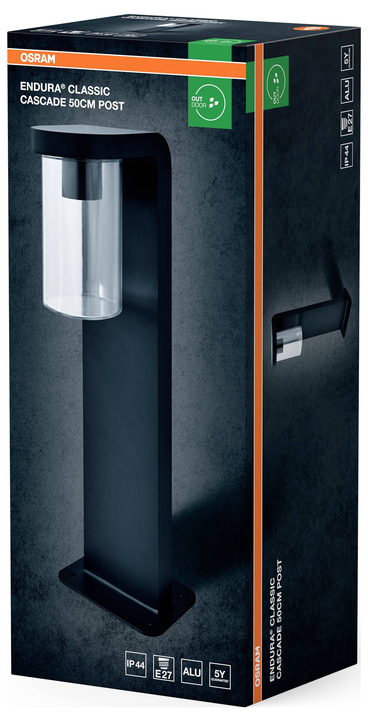 OSRAM HOMELIGHTING ENDURA Classic Cascade 50cm Post E27 Clear 4099854460937 LED-Außenwandleuchte