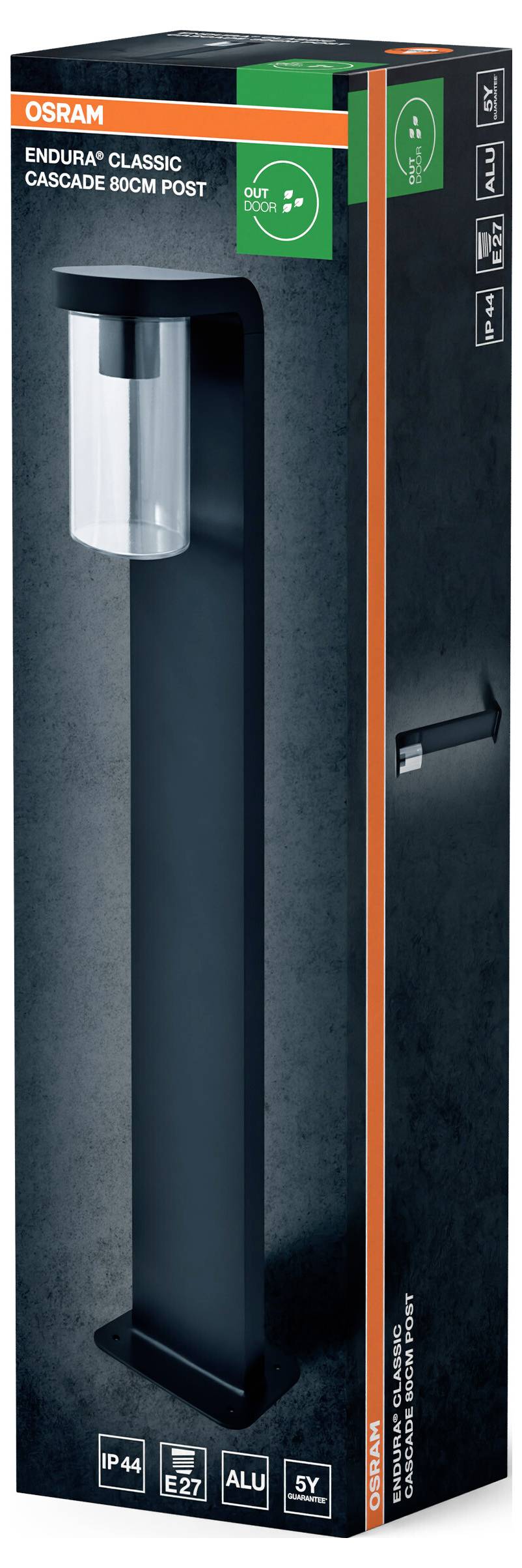 OSRAM HOMELIGHTING ENDURA Classic Cascade 80cm Post E27 Clear 4099854461033 LED-Außenwandleuchte