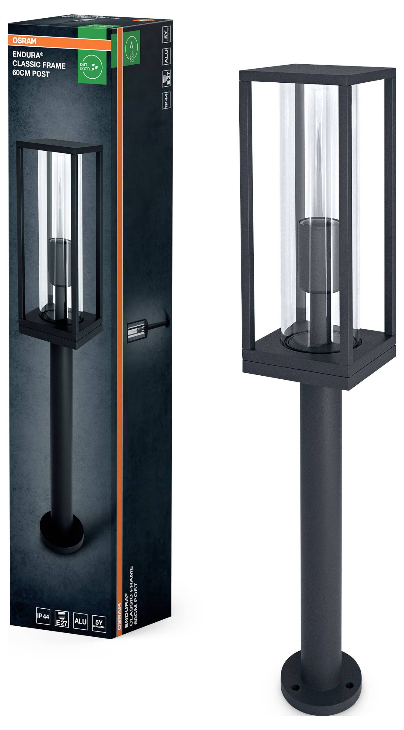 OSRAM HOMELIGHTING ENDURA Classic Frame 60cm Post E27 4099854452024 LED-Außenwandleuchte