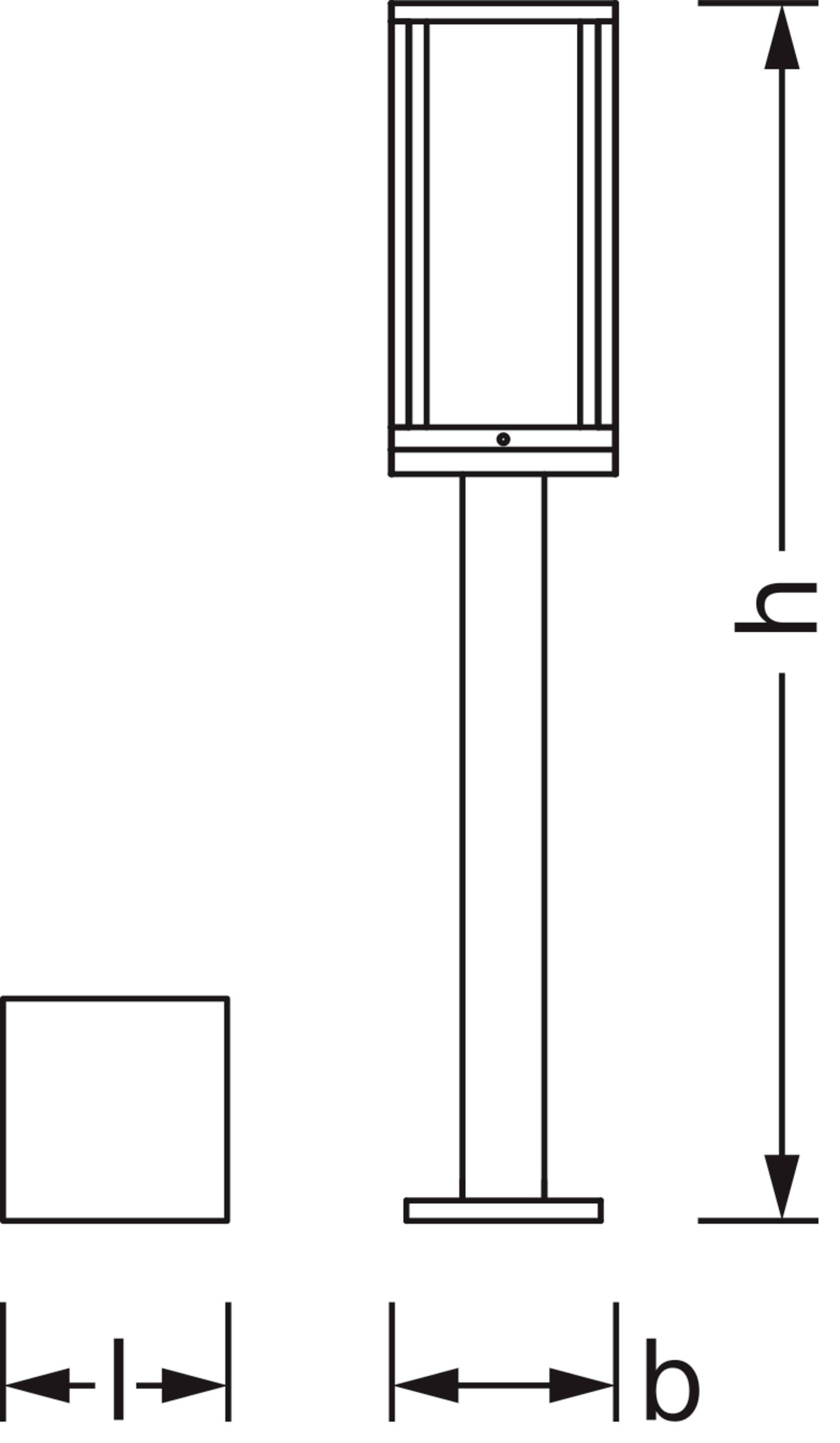 OSRAM HOMELIGHTING ENDURA Classic Frame 60cm Post E27 4099854452024 LED-Außenwandleuchte