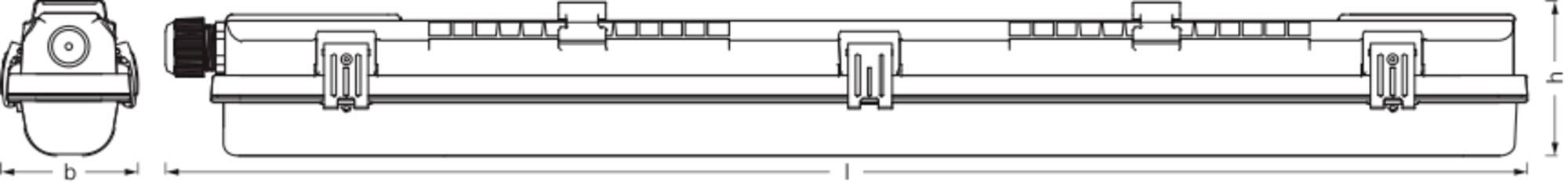 OSRAM HOMELIGHTING Submarine Recycled Plastic 60 1 X 7W 840 G13 T8 LED-Feuchtraumleuchte