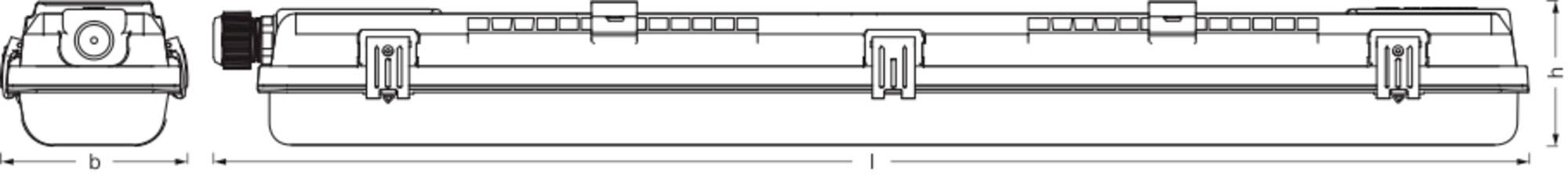 OSRAM HOMELIGHTING Submarine Recycled Plastic 60 2 X 7W 840 G13 T8 LED-Feuchtraumleuchte