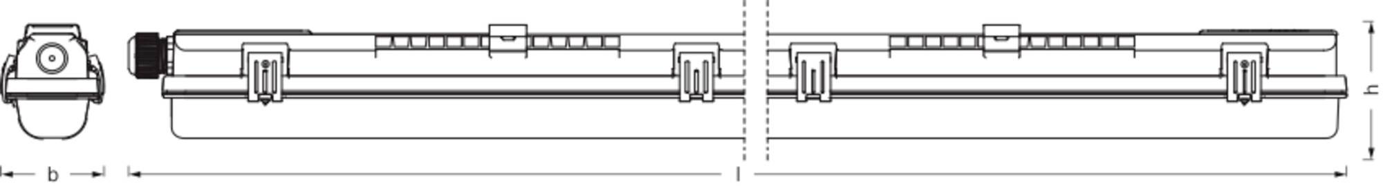 OSRAM HOMELIGHTING Submarine Recycled Plastic 120 1 X 13.5W 840 G13 T8 LED-Feuchtraumleuchte