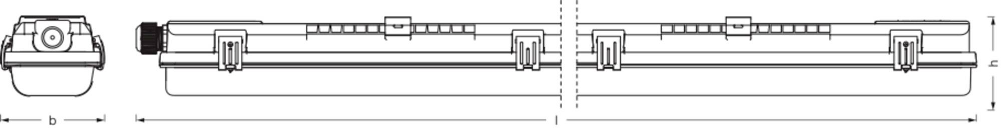 OSRAM HOMELIGHTING Submarine Recycled Plastic 120 2 X 13.5W 840 G13 T8 LED-Feuchtraumleuchte