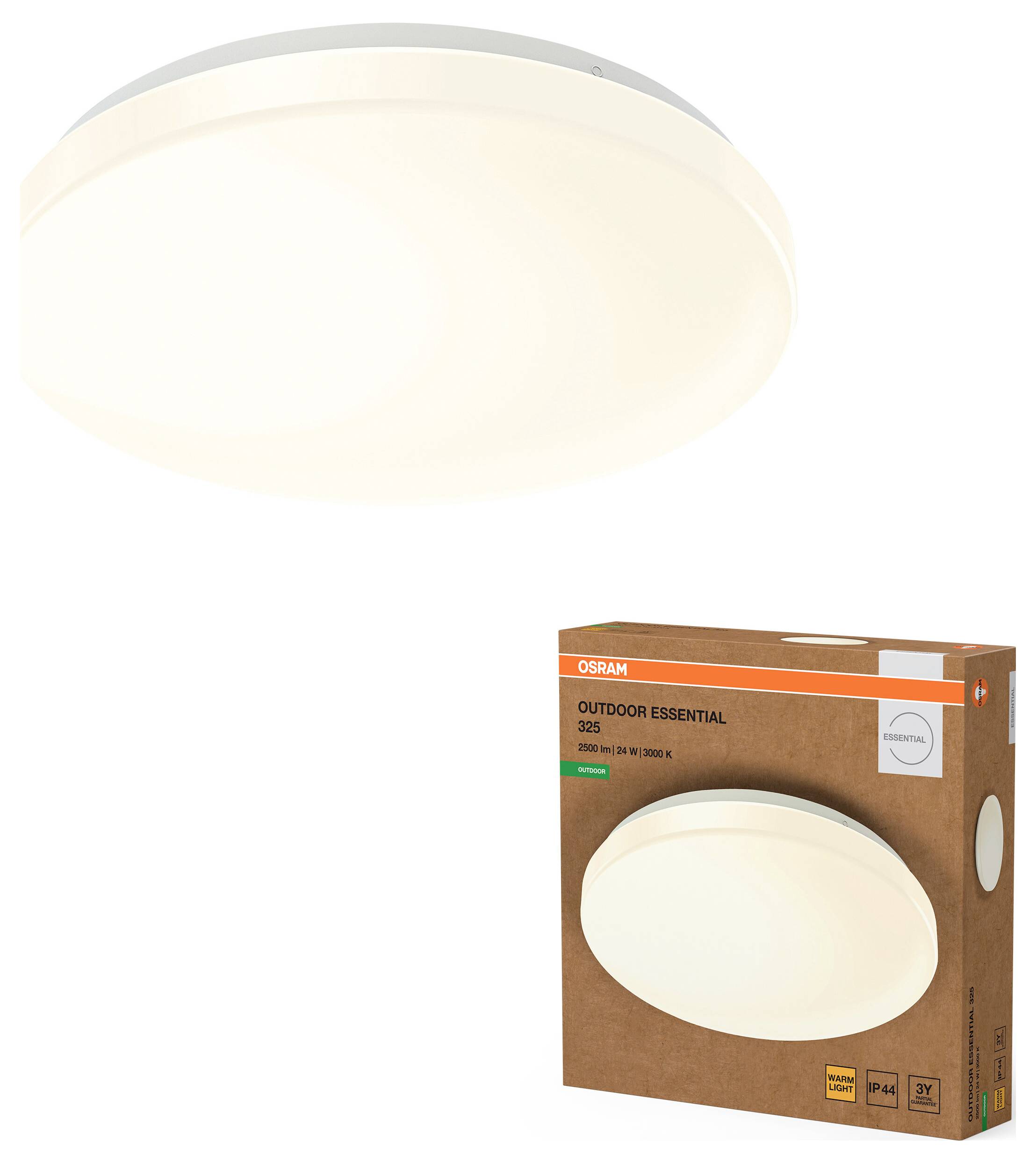 OSRAM HOMELIGHTING Outdoor Essential 325mm 24W 830 White 4099854445361 LED-Außenwandleuchte 24.00W Weiß
