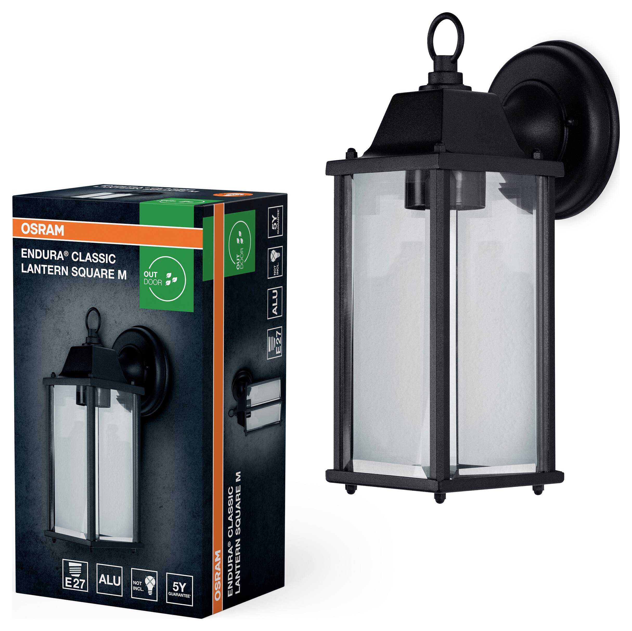 OSRAM HOMELIGHTING ENDURA Classic Lantern Square M E27 4099854447402 LED-Außenwandleuchte