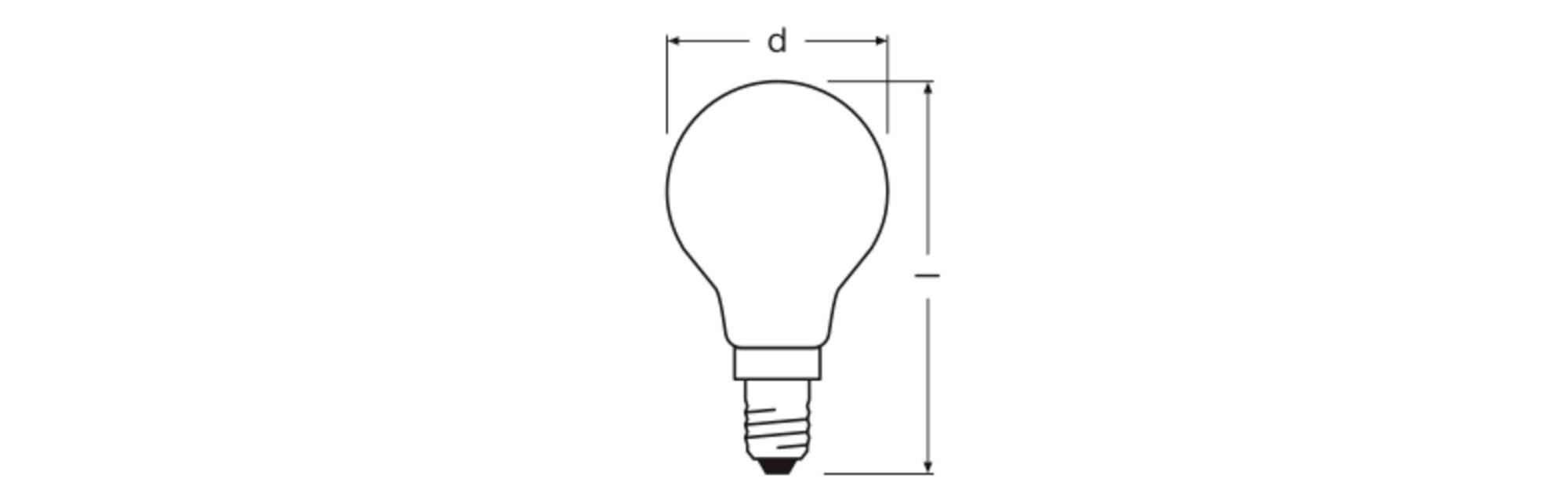 OSRAM HOMELIGHTING 4099854468193 LED EEK D (A - G) E14 3.4W Tageslichtweiß (Ø x H) 45.00mm x 45.00mm 1St.