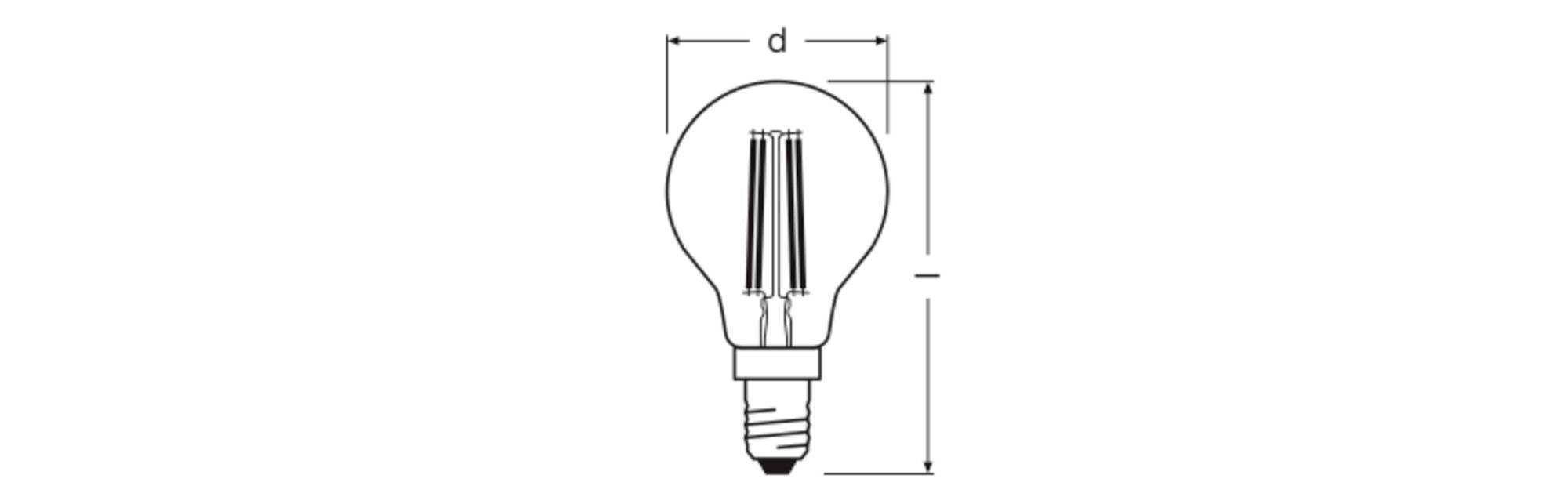 OSRAM HOMELIGHTING 4099854468339 LED EEK D (A - G) E14 3.4W Kaltweiß (Ø x H) 45.00mm x 45.00mm 1St.