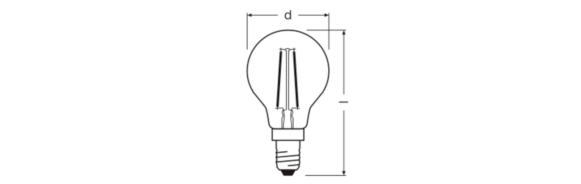 OSRAM HOMELIGHTING 4099854467585 LED EEK D (A - G) E14 1.8W Warmweiß (Ø x H) 45.00mm x 45.00mm 1St.